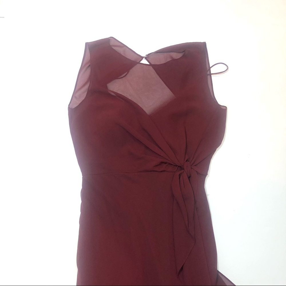 Jenny Yoo Bridemade Merlot chiffon maxi dress - Picture 4 of 13